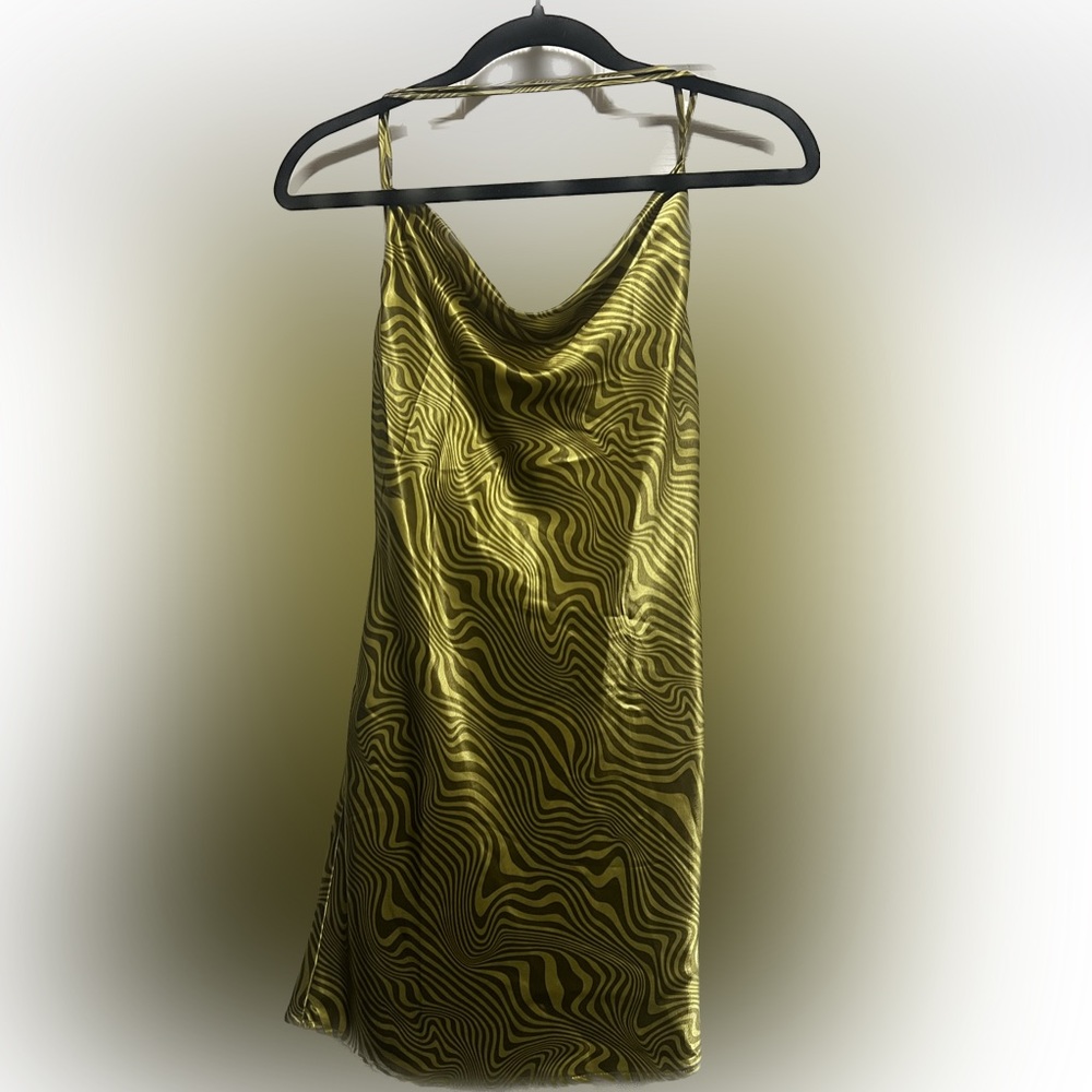 Yellow/Green Satin H&M Dress